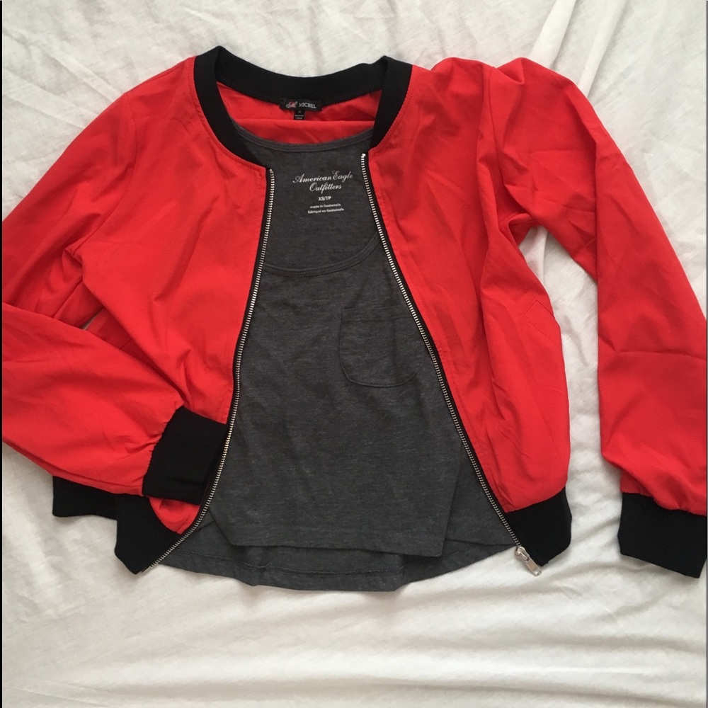 red bomber jacket🍄💥